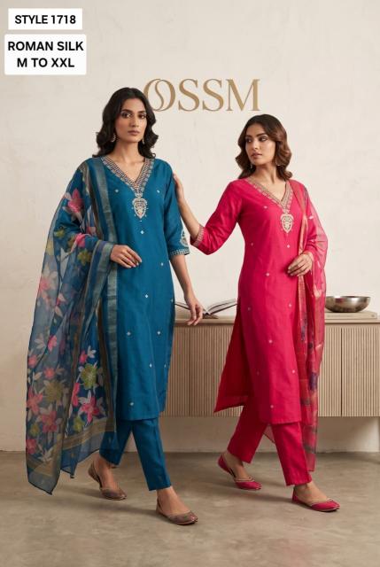Ossm style 1718 roman silk kurtis wholesale